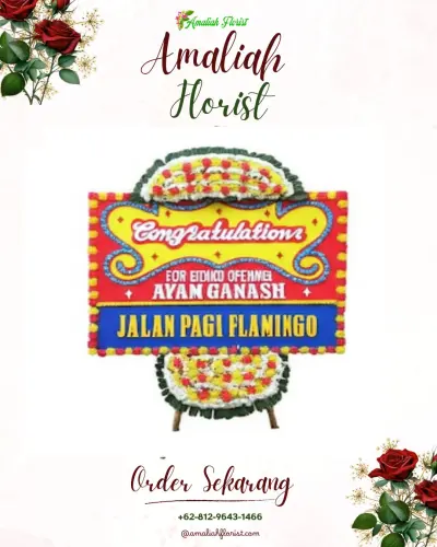 Bunga Papan Congratulation di Drunten Wetan